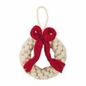 Mud Pie MP 46700255 Wool Wreath Ornaments