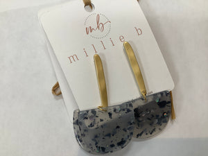 Millie B Designs MBD HANE02 Hannah Earrings-BlueGrey