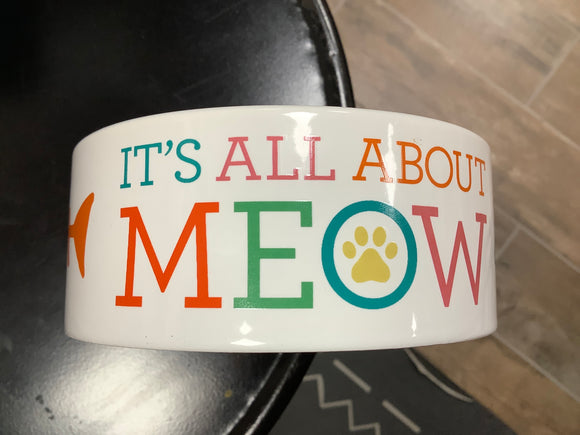 About Face Designs AFD 181759 Meow Cat Bowl