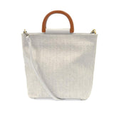 Joy Accessories JA L8078xx Lily Woven Wood Handle Tote
