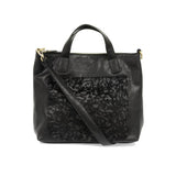 Joy Accessories JA L8102 Abstract Faux Fur Pocket Convertible Tote