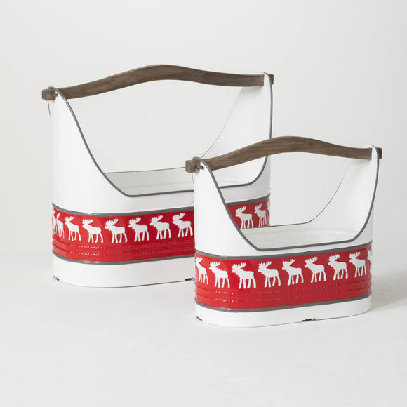 Sullivans SU MET1740 Reindeer Planter