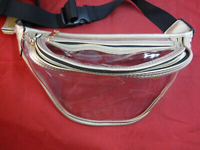 Fanfare FF Clear Stadium Fanny Pack Gold and Silver