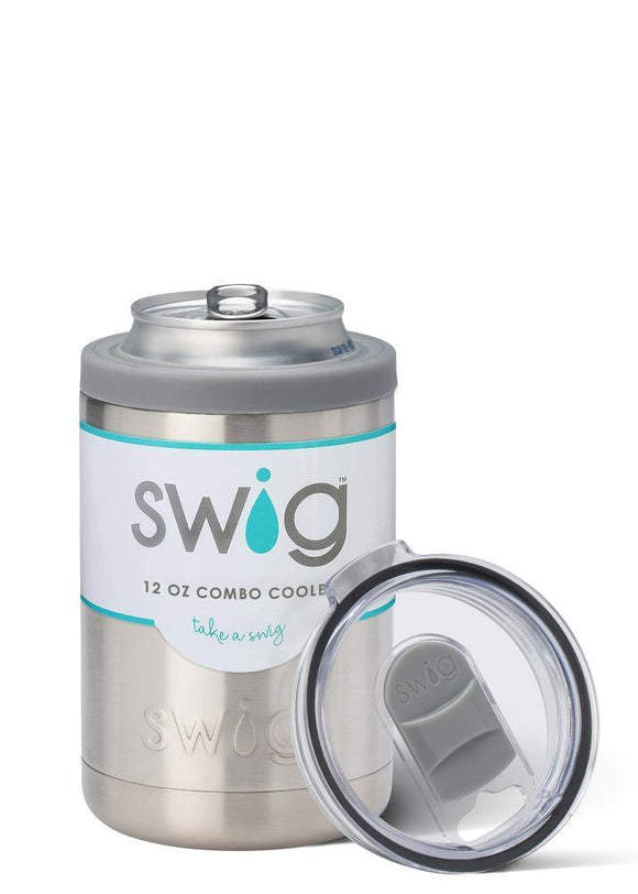 Swig Life SL S101-112-SS Swig 12 OZ Combo Cooler-Stainless Steel