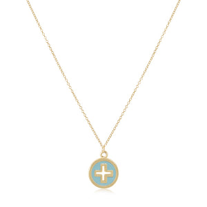 ENEWTON DESIGN ED 16" NECKLACE GOLD - SIGNATURE CROSS GOLD DISC