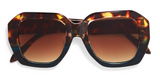 Two's Company TC 200125-20x Oversized Sunglasses W/Wood Case